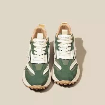 Женские кроссовки Slim Pops в гонконгском стиле Fried Street Ins Sports Женская обувь Spring Waffle Agan 35 чёрный