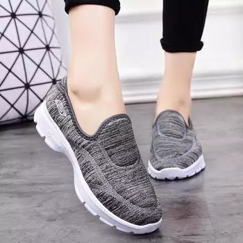 Женские кроссовки Slip-On — сверхлегкие, дышащие, удобные и повседневные плетеные туфли для повседневной носки — идеально подходят для активного отдыха и путешествий 36