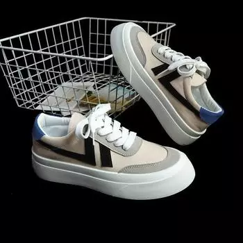 Женские кроссовки, смешанная партия, осенние новые резиновые повседневные кроссовки с мягкой подошвой, на шнуровке, с круглым носком 35