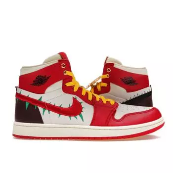 Женские кроссовки Teyana Taylor x Air Jordan 1 High Zoom Comfort 2 A Rose From Harlem Red Gym-Red Black FJ0604-601 36