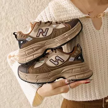 Женские кроссовки TUINANLE Dad Shoes. Удобные теплые плюшевые повседневные кроссовки для студентов и любителей спорта. 36 серый