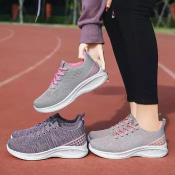 Женские кроссовки, удобные кроссовки с круглым носком и дышащей сеткой, модные кроссовки на весну и осень, обувь для активного отдыха для женщин 36