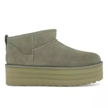 Женские кроссовки UGG Classic Ultra Mini на платформе Shaded Clover, зеленые 1135092-SDC 40