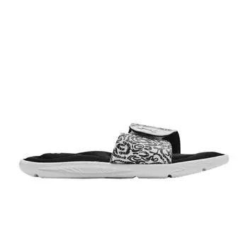 Женские кроссовки Under Armour Ignite 4 Graphic Strap Slide Zebra Белый Черный 3024453-100 36.5