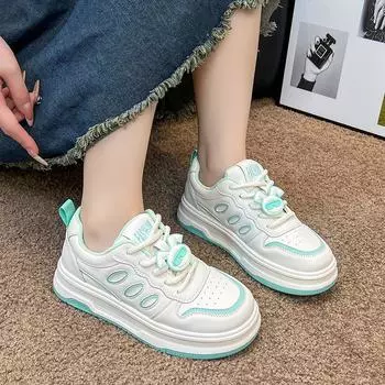 Женские кроссовки Универсальная женская обувь Весенняя мода Классические белые туфли Трендовые модели Универсальная повседневная обувь на плоской подошве 35