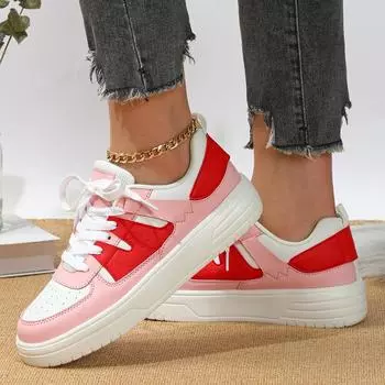 Женские кроссовки, увеличивающие рост, повседневная обувь для школьников и студентов, легкие кроссовки для пар, большие размеры 35-45 EU: 37 розовый