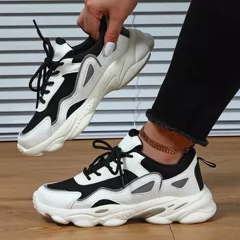 Женские кроссовки, увеличивающие рост, повседневная обувь для школьников и студентов, легкие кроссовки для пар, большие размеры 35-45 EU: 37