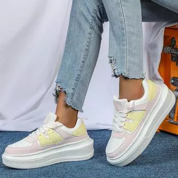 Женские кроссовки, увеличивающие рост, повседневная обувь для школьников и студентов, легкие кроссовки для пар, большие размеры 35-45 EU: 37