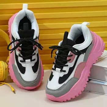 Женские кроссовки, увеличивающие рост, повседневная обувь для школьников и студентов, легкие кроссовки для пар, большие размеры 35-45 EU: 35