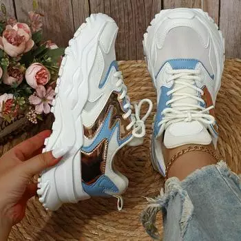 Женские кроссовки, увеличивающие рост, повседневная обувь для школьников и студентов, легкие кроссовки для пар, большие размеры 35-45 EU: 35