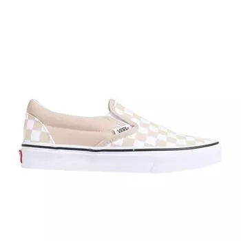 Женские кроссовки Vans Classic Slip-On Checkerboard Frappe Brown True-White VN0A38F7QCO