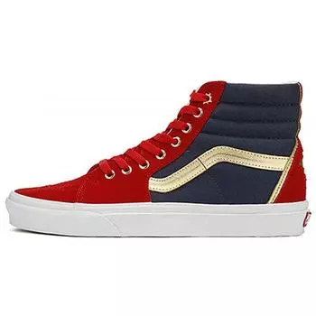 Женские кроссовки Vans Marvel x SK8-Hi Captain Marvel Red Multi True-White VN0A38GEUBI