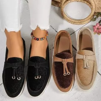 Женские кроссовки Весенние и осенние кроссовки с круглым носком Удобные легкие повседневные модные кроссовки Дизайнерская обувь на мелкой подошве для женщин 36 чёрный