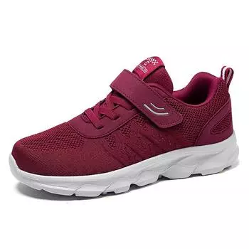 Женские кроссовки Весна и лето Плоская повседневная обувь Дышащая сетка Мужские кроссовки Zapatos Mujer Унисекс Вулканизированная обувь для ходьбы 35 красный