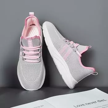 Женские кроссовки Vulcanize Casual Lightweight Sneakers Женские кроссовки Breathable Mesh для бега на шнуровке с нескользящей подошвой 35 белый