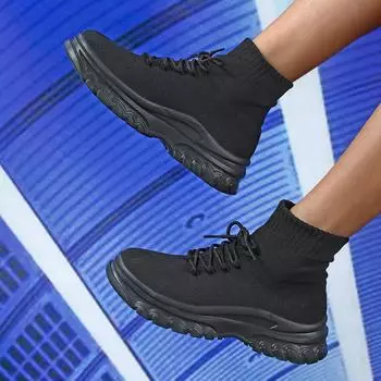 Женские кроссовки Высокие кроссовки Повседневная обувь для школьников и студентов Парные мужские легкие кроссовки Большие размеры 35-44 EU: 37 чёрный