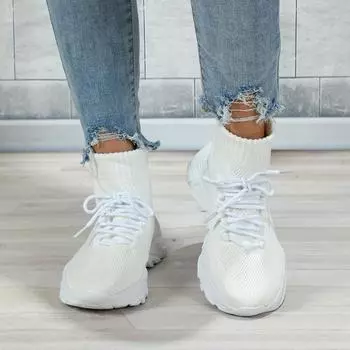 Женские кроссовки Высокие кроссовки Повседневная обувь для школьников и студентов Парные мужские легкие кроссовки Большие размеры 35-44 EU: 37 белый