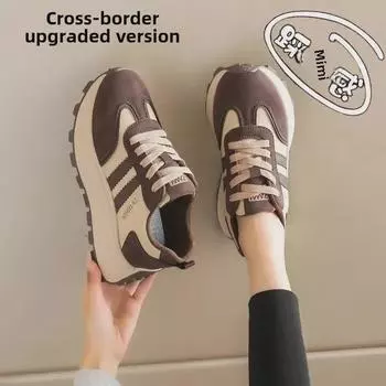 Женские кроссовки в гонконгском стиле Dad Shoes с толстой подошвой - модные кроссовки осень/зима 2024 года 37