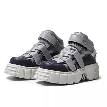 Женские кроссовки в готическом стиле «панк» с плоской платформой и металлическим носком, массивные кроссовки в стиле рок, повседневная обувь для подиума 35