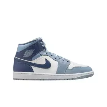 Женские кроссовки W Jordan 1 Mid Sail Diffuse Blue BQ6472-140
