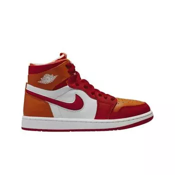 Женские кроссовки W Jordan 1 Zoom Air CMFT Fire Red and Hot Curry CT0979-603