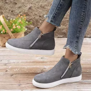 Женские кроссовки весна и осень новые повседневные лоферы туфли с круглым носком удобные с плоской подошвой модные женские кроссовки 35