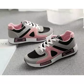 Женские кроссовки весна осень мода универсальная повседневная обувь нескользящая дышащая уличная платформа кроссовки Tenis De Mujer 35 чёрный