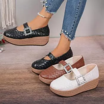 Женские кроссовки весна осень новые ретро дизайнерские туфли для женщин в национальном стиле повседневные кроссовки на платформе женские Zapatos De Mujer 36 чёрный