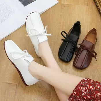 Женские кроссовки винтажные литературные нескользящие мокасины на плоской подошве для женщин модные легкие повседневные кроссовки для женщин 35