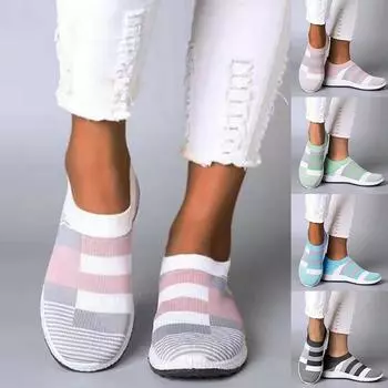 Женские кроссовки, вулканизированная обувь, носки, кроссовки, женская летняя обувь без шнуровки, женские лоферы, повседневные носки, обувь 35 чёрный