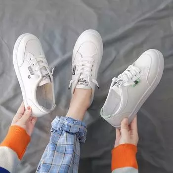 Женские кроссовки, вулканизированная обувь, весенне-осенняя дышащая обувь на плоской подошве, однотонная сетчатая обувь, повседневная белая обувь для молодых женщин 35