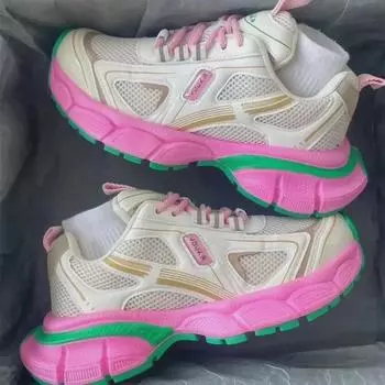 Женские кроссовки Z Breathable, увеличивающие рост, повседневные сетчатые — тренд лета 2024 года, папины туфли на толстой подошве 40