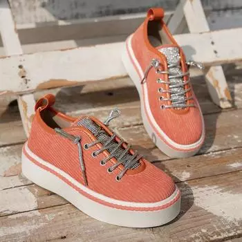 Женские кроссовки Zapatillas Mujer, новая модная повседневная спортивная обувь на платформе с кристаллами, женские дышащие женские кроссовки на шнуровке 36 бежевый