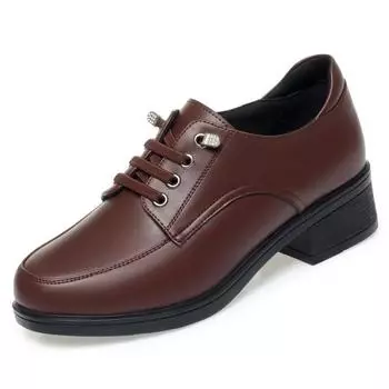 Женские кроссовки Женская удобная обувь слипоны Женские туфли на танкетке из мягкой кожи Одинарные повседневные туфли Мама Туфли на высоком каблуке 35