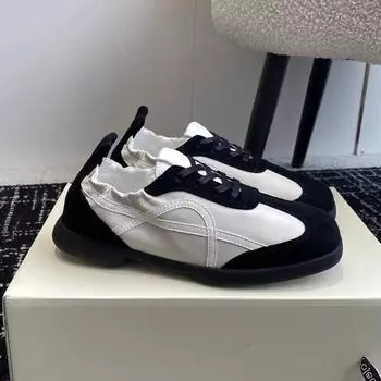 Женские кроссовки женские 2024 новые повседневные весенние плоские женские роскошные дизайнерские туфли для женщин модные одинарные туфли 35 чёрный