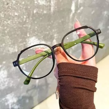 Женские круглые очки Прозрачные женские линзы для отдыха Компьютерные оптические очки Мужские сверхлегкие удобные очки