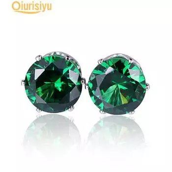 Женские круглые серьги-гвоздики из золотого и серебряного сплава с кубическим цирконием, очаровательный подарок золотистый/чёрный