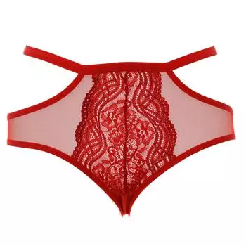Кружевные трусики-кюлоты 21681 для женщин L красный