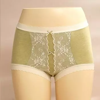 Женские кружевные трусы с высокой талией, антибактериальное нижнее белье без следов