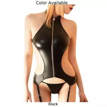 Женские купальники, боди, нижнее белье, комбинезоны из лакированной кожи S