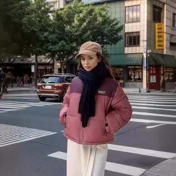 Женские куртки на хлопчатобумажной подкладке с воротником-стойкой, зимние утепленные куртки, куртки на хлопчатобумажной подкладке для невысоких мужчин, короткие свободные утепленные M чёрный