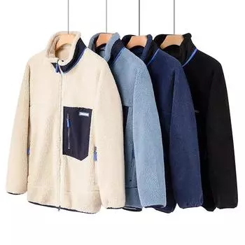 Женские куртки на открытом воздухе, утолщенные теплые свободные модные повседневные пальто, женское флисовое пальто, удобная уличная одежда, осень-зима XXS синий