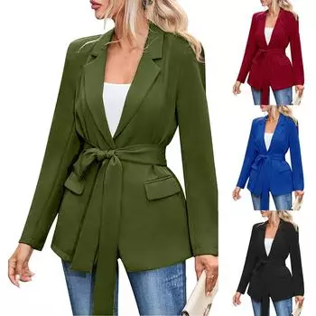 Женские куртки на пуговицах осень повседневная ветровка пальто куртка верхняя одежда с карманами M