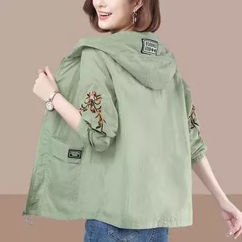 Женские куртки, новое тонкое пальто, водонепроницаемая одежда для защиты от солнца, свободное тонкое короткое пальто XXXXXL белый