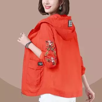 Женские куртки, новое тонкое пальто, водонепроницаемая солнцезащитная одежда, ветровка, женская повседневная куртка с капюшоном, верхняя одежда S белый