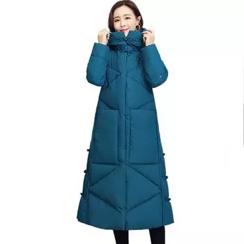 Женские куртки с капюшоном, длинная верхняя одежда, женские парки, базовые пальто, женские хлопковые толстые повседневные пальто M чёрный