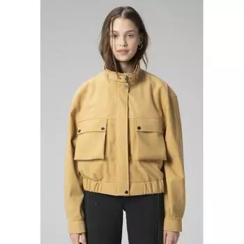 Женские куртки Wm012 Женские куртки-бомберы из натуральной замши