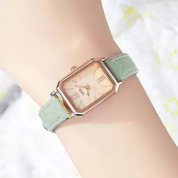 женские квадратные кожаные наручные часы Paul & Joy PNJ9984-Lucy студенческие часы Рекомендации по часам Женские часы Часы в подарок, популярные корейские часы