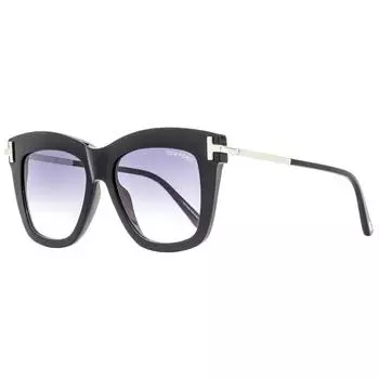 Женские квадратные солнцезащитные очки Tom Ford TF822 Dasha 01B, черные палладиевые, 52 мм 01b