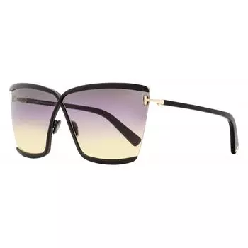 Женские квадратные солнцезащитные очки Tom Ford TF936 Elle 02 01B Черное золото 71 мм 01b
